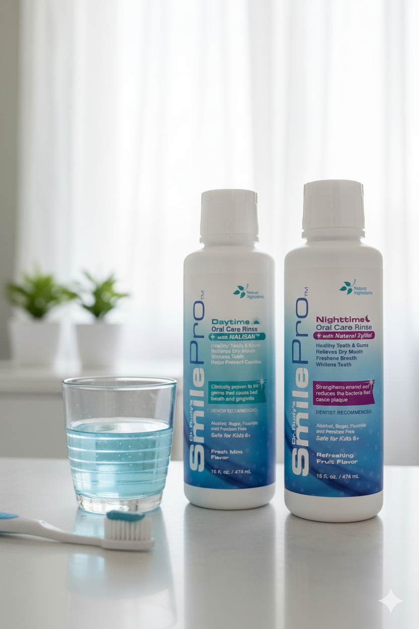 Dr Rudy's SmilePro™ 24 hour mouthwash kit relieve dry mouth